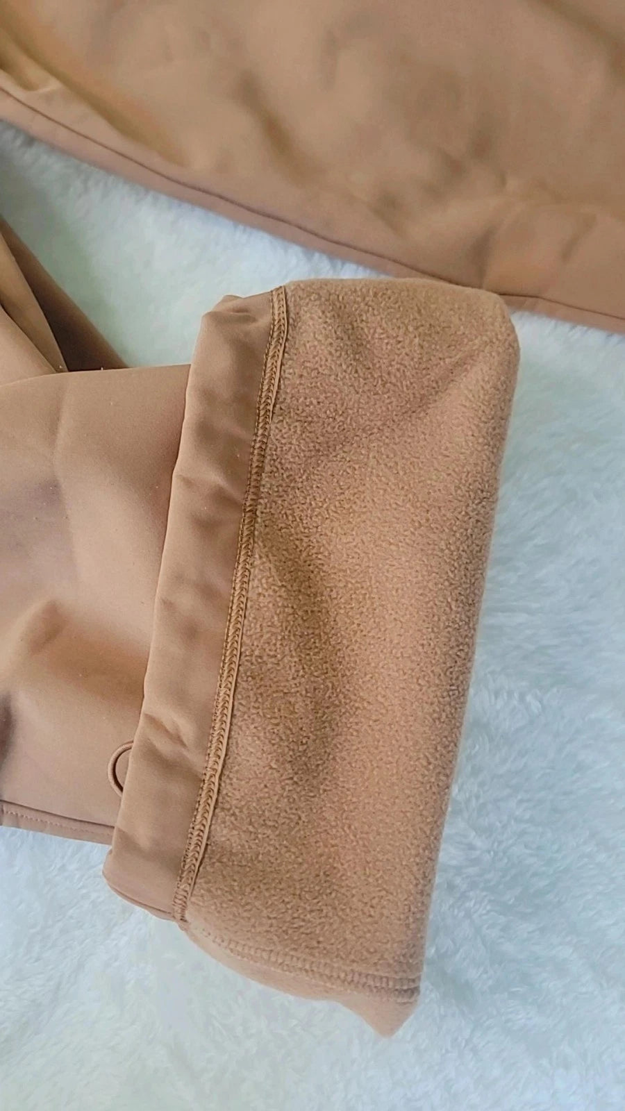 Pantalones cargo de tejido cepillado Victoria's Secret Pink, nuevos con etiqueta, forro color caramelo