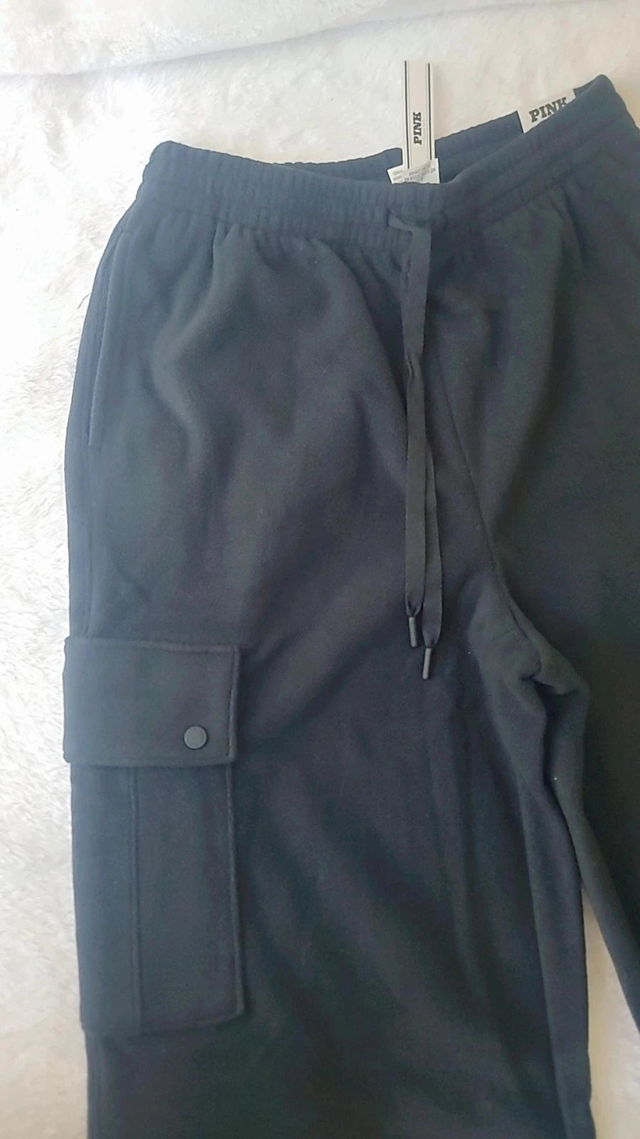Victoria's Secret Pink Polar Fleece Wide Leg Cargo Pants