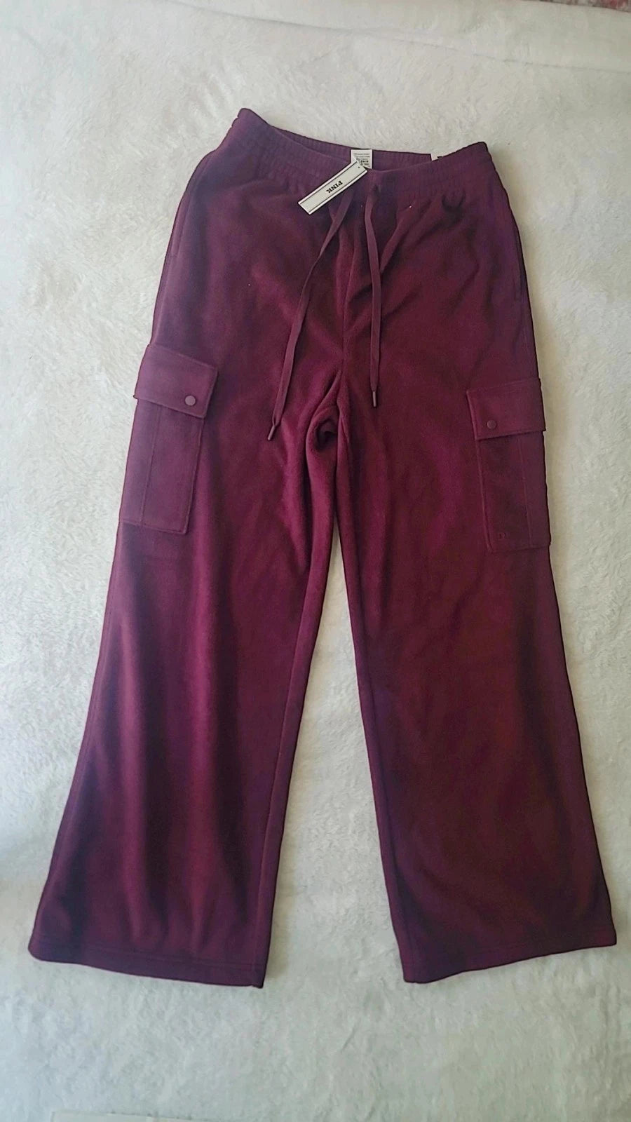 Victoria's Secret Pink Polar Fleece Wide Leg Cargo Pants