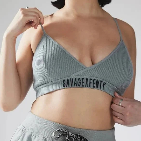 Sutiã Esportivo Fenty SAVAGE - Nova Cor Feminina Cinza