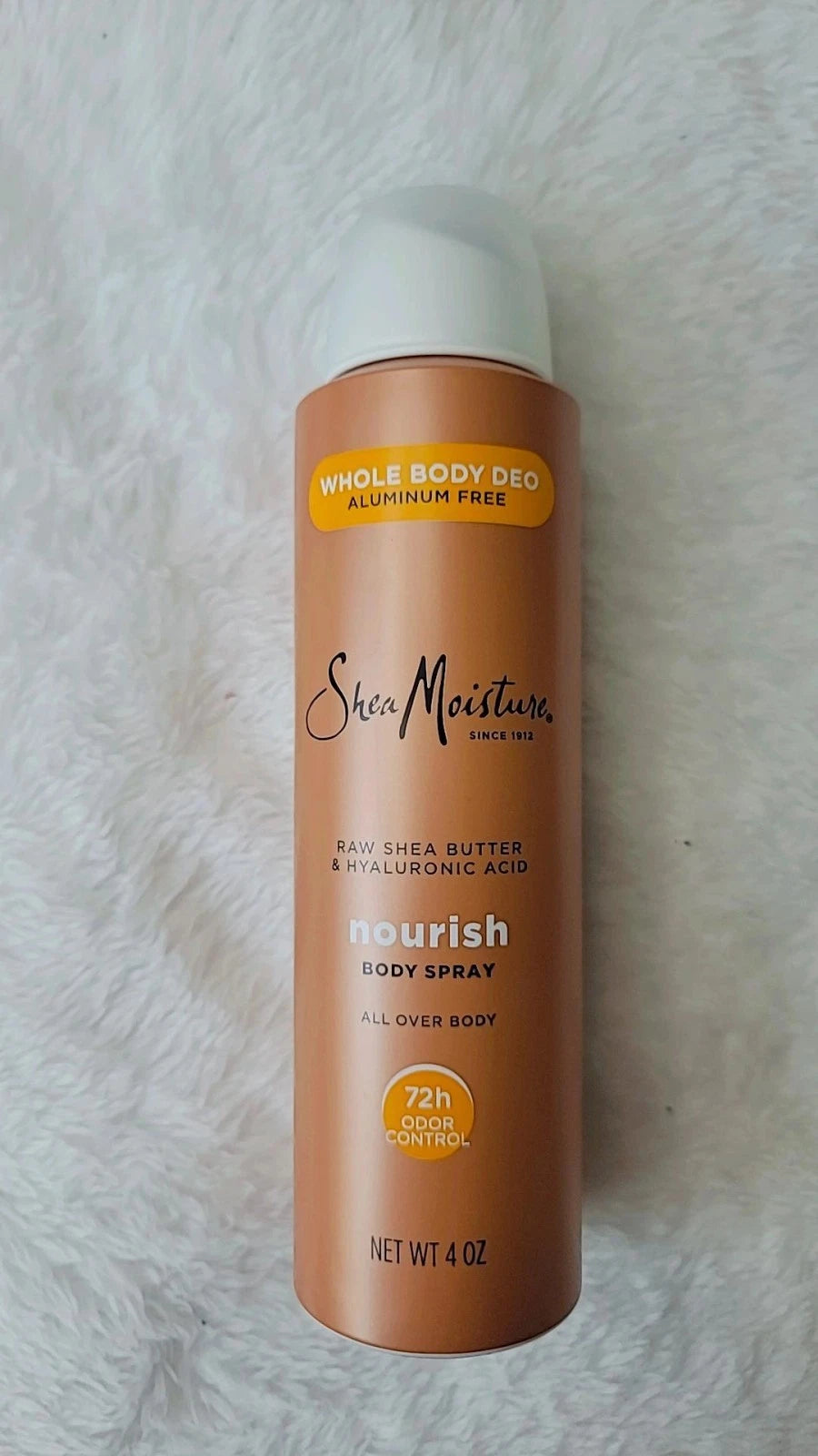 Shea Moisture, manteiga de karité pura e ácido hialurônico, desodorante corporal em spray, 72 horas