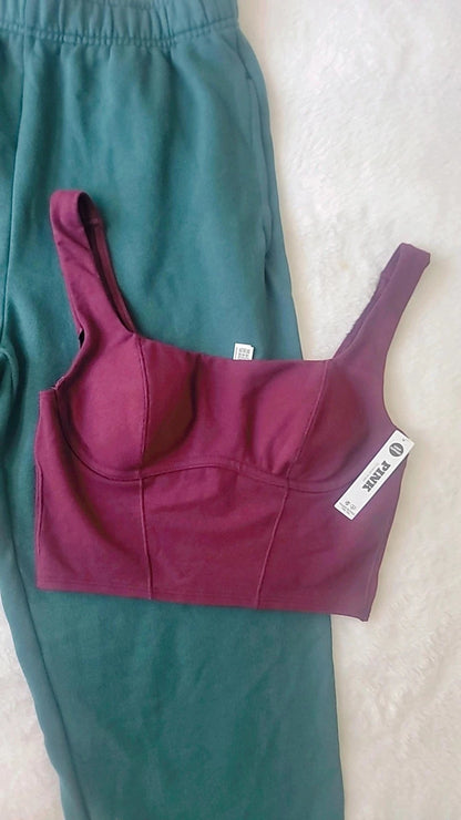 Top corto de Victoria's Secret PINK, tipo camiseta de tirantes