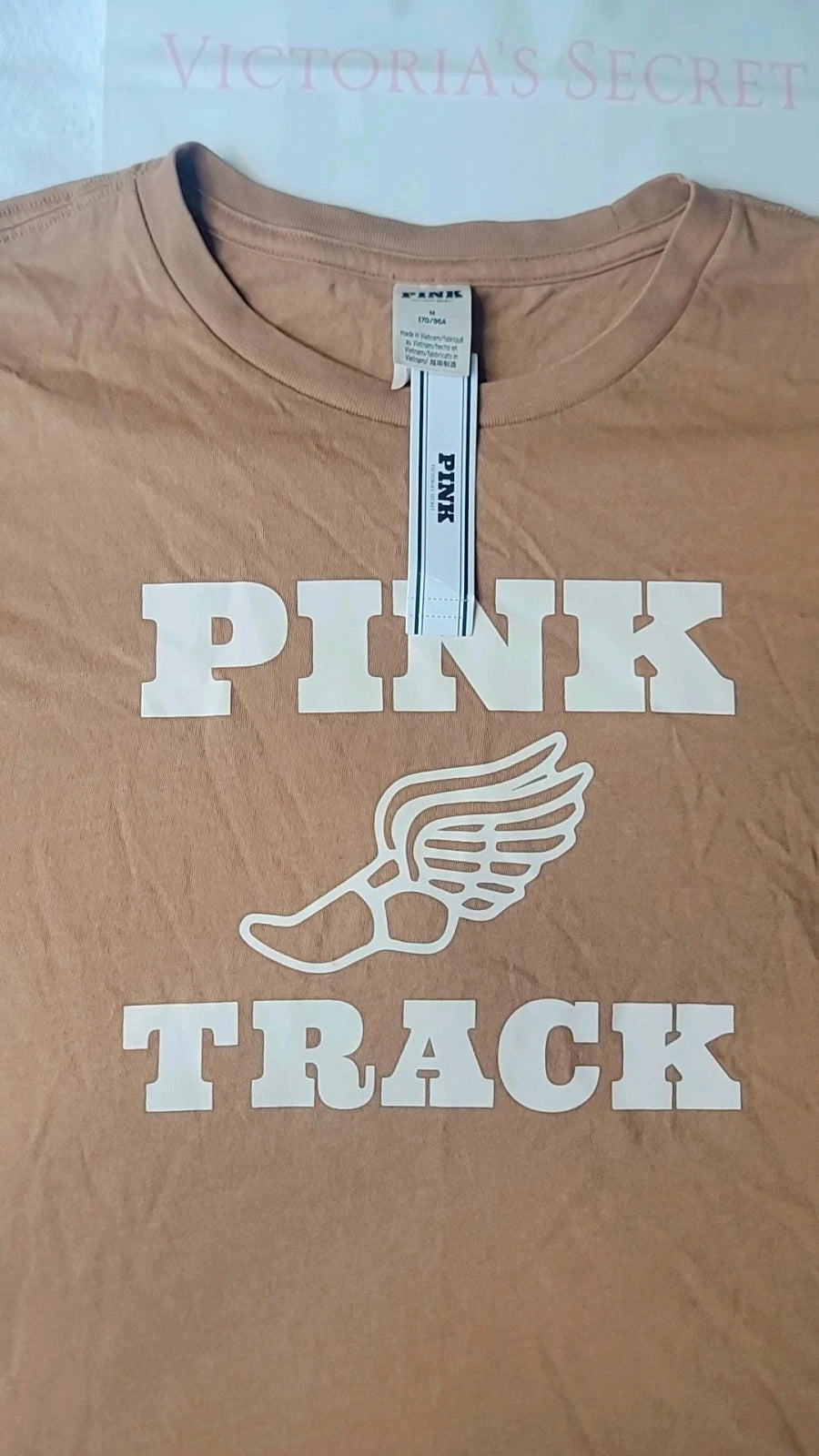 Victoria's Secret Pink Track Angel Wings T-Shirt for Women